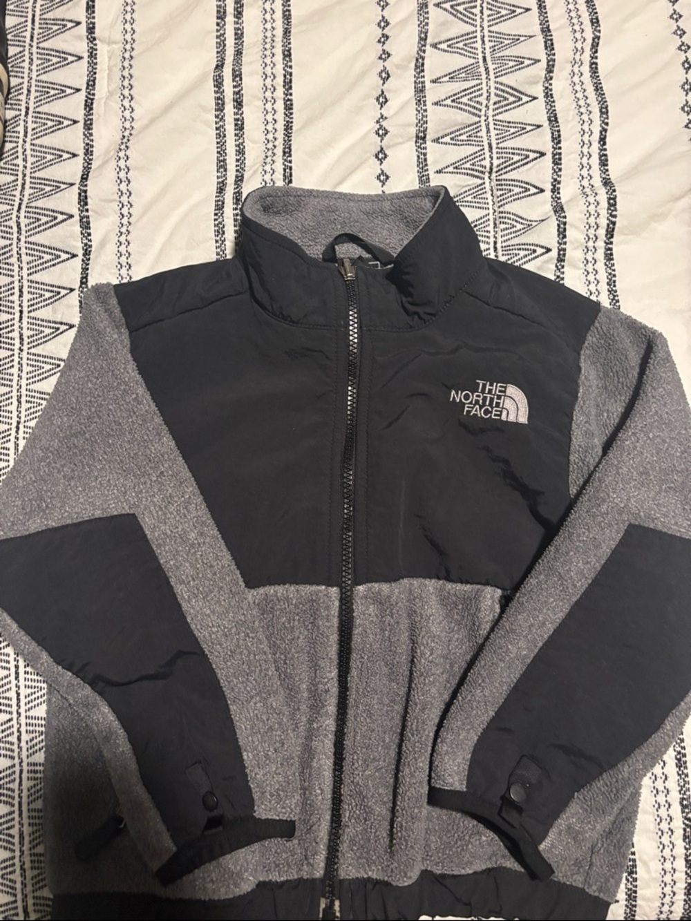 The North Face Black and Gray Mixed-Material Fleece